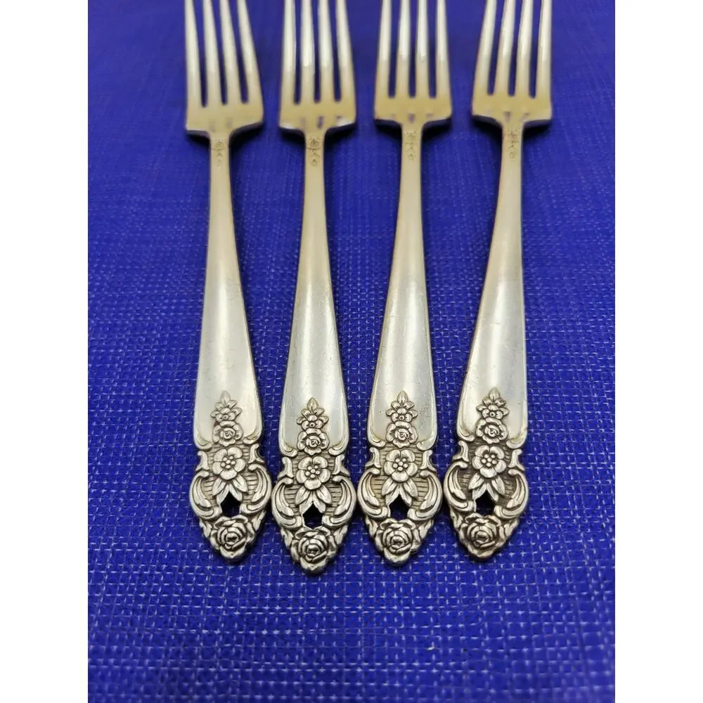 Oneida DISTINCTION SilverPlate Prestige 1951 Silverware Dinner Fork Set of 4